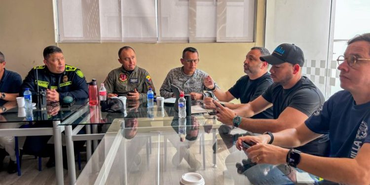 Distrito y fuerza pública instalan dispositivo de seguridad para el Foro de la OCDE