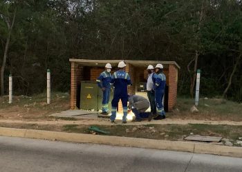 Trabajos de emergencia en el sector de Buenavista