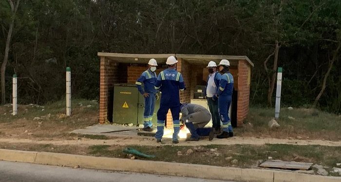 Trabajos de emergencia en el sector de Buenavista