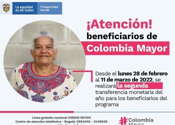 Colombia Mayor: inicia segundo pago del año