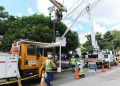 Mañana, instalación de postes y redes en sectores de Villa Santos y El Poblado