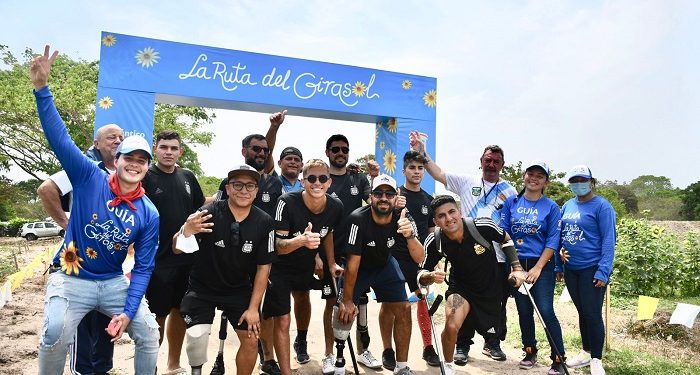 Selección Argentina de amputados conoció la Ruta del Girasol, en Baranoa