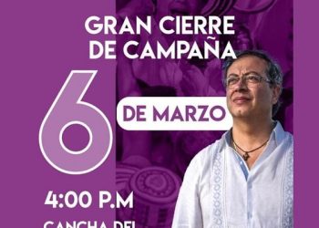 Gustavo Petro, cierra su campaña en Barranquilla