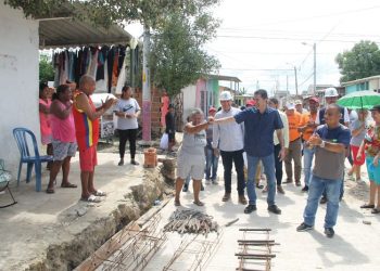 En un 80% avanzan las obras de pavimentación del barrio La Viola, en Soledad