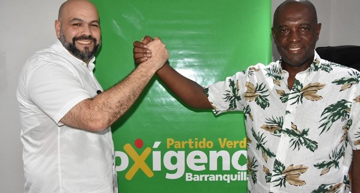 El candidato a la alcaldía de Barranquilla Luis Guzmán Chams recibe adhesión a su campaña del precandidato Sixto Pérez