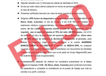 ¡Continúan las estafas! NUEVA EPS no cobra por exámenes médicos de ingreso para convocatorias laborales
