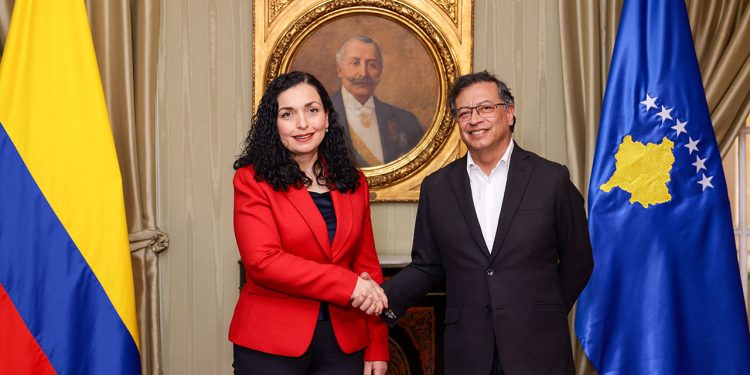 Presidente Gustavo Petro recibió en la Casa de Nariño a la jefa de Estado de la República de Kosovo