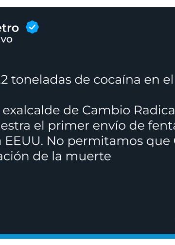 Presidente Petro destacó incautación de 1,2 toneladas de cocaína